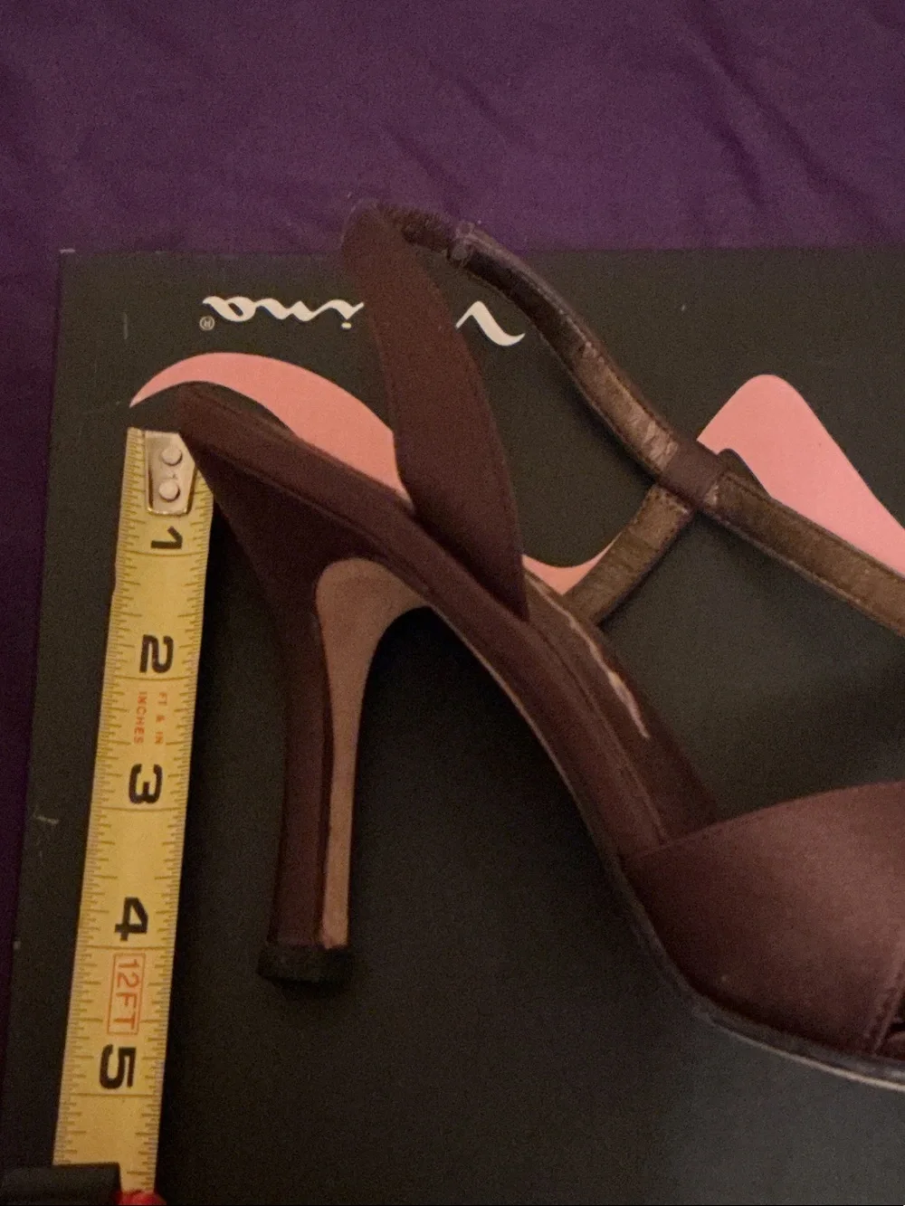 Nina Brown Metallic Pointed Slingback Flats